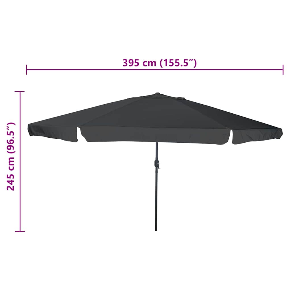 Sodo skėtis ø395x245 cm Antracito