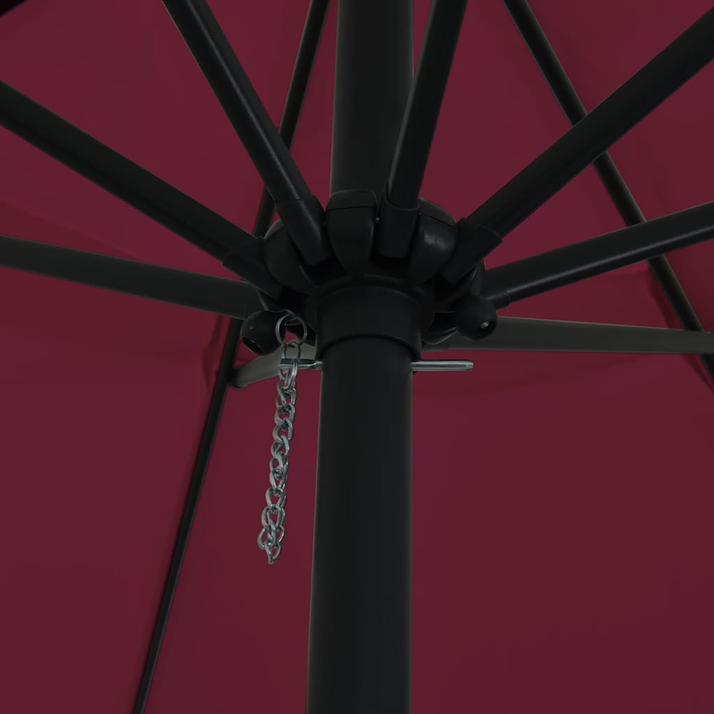 Sodo Skėtis ø395x245 cm Burgundiško Raudono