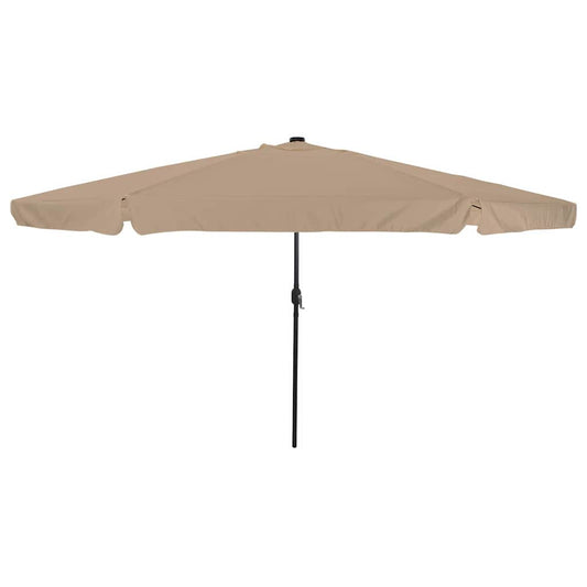 Sodo Skėtis su LED Šviesom ø395x245 cm Taupe