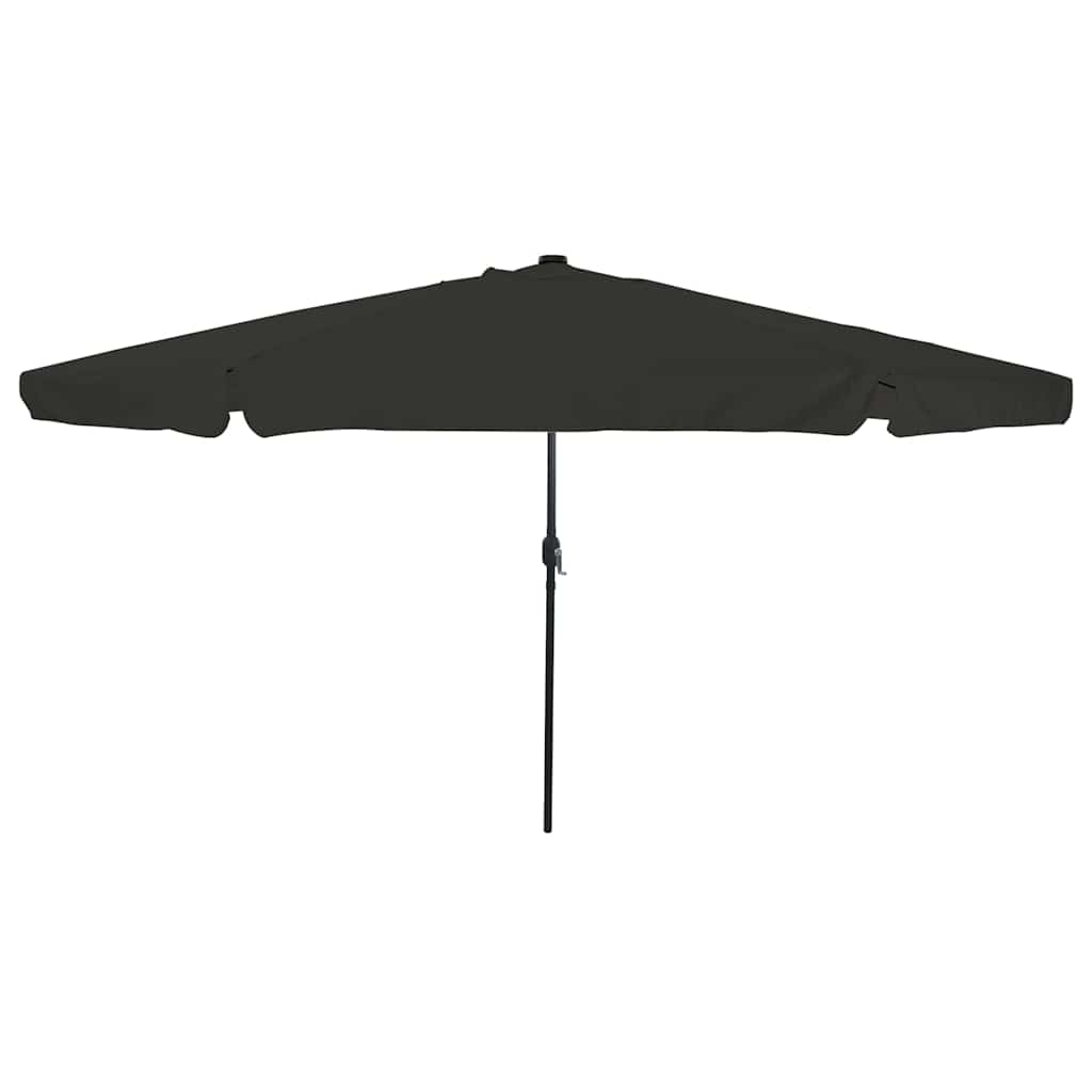 Sodo skėtis su LED lemputėm ø395x245 cm juodas