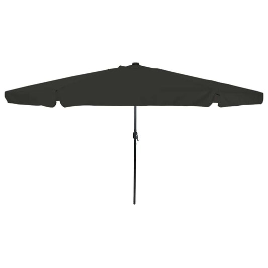Sodo skėtis su LED lemputėm ø395x245 cm juodas