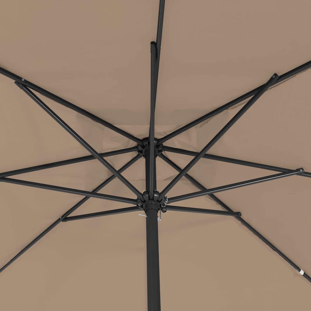 Stačias sodų parasolis 295x245 cm Taupe