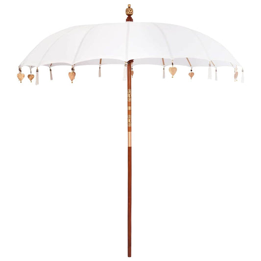 Skėtis nuo saulės Kreminė x 250 cm Medvilnė ir kietas medis