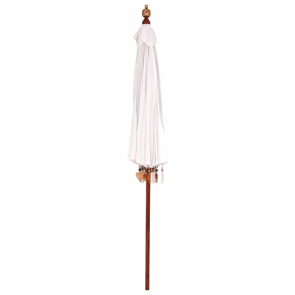 Skėtis nuo saulės Kreminė x 250 cm Medvilnė ir kietas medis