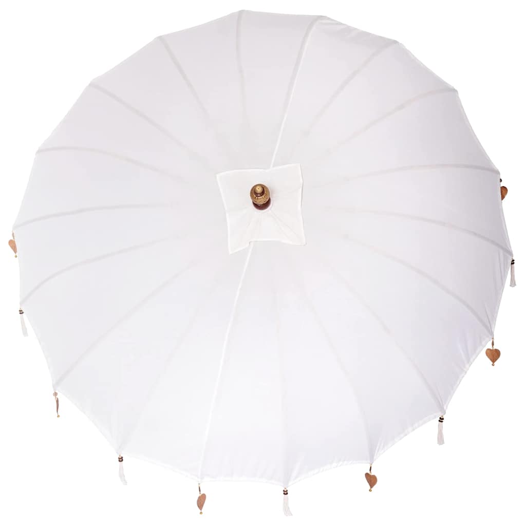 Skėtis nuo saulės Kreminė x 250 cm Medvilnė ir kietas medis
