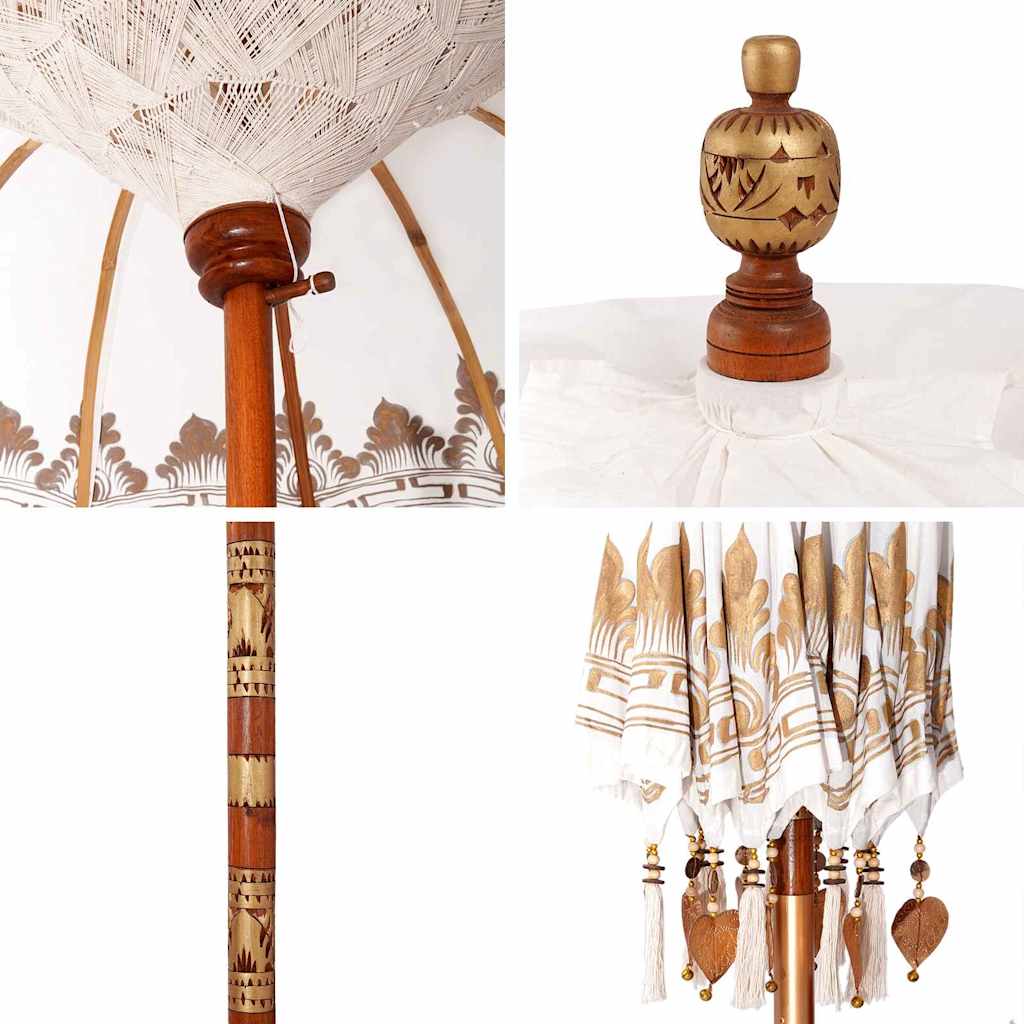 Balinės skėtis Kreminė 185 x 185 x 260 cm