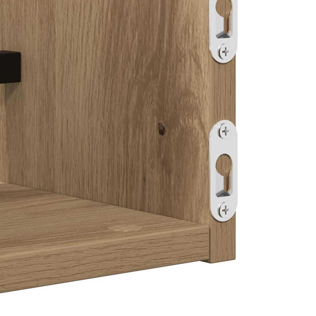 Sieninė lentyna 2 pcs artisano ąžuolo 60 x 16 x 14 cm