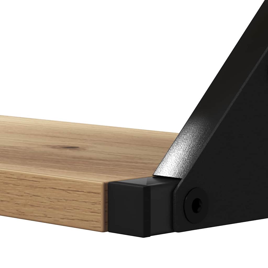 Sieninių lentynų komplektas su lentyna 3 pcs artisano ąžuolo