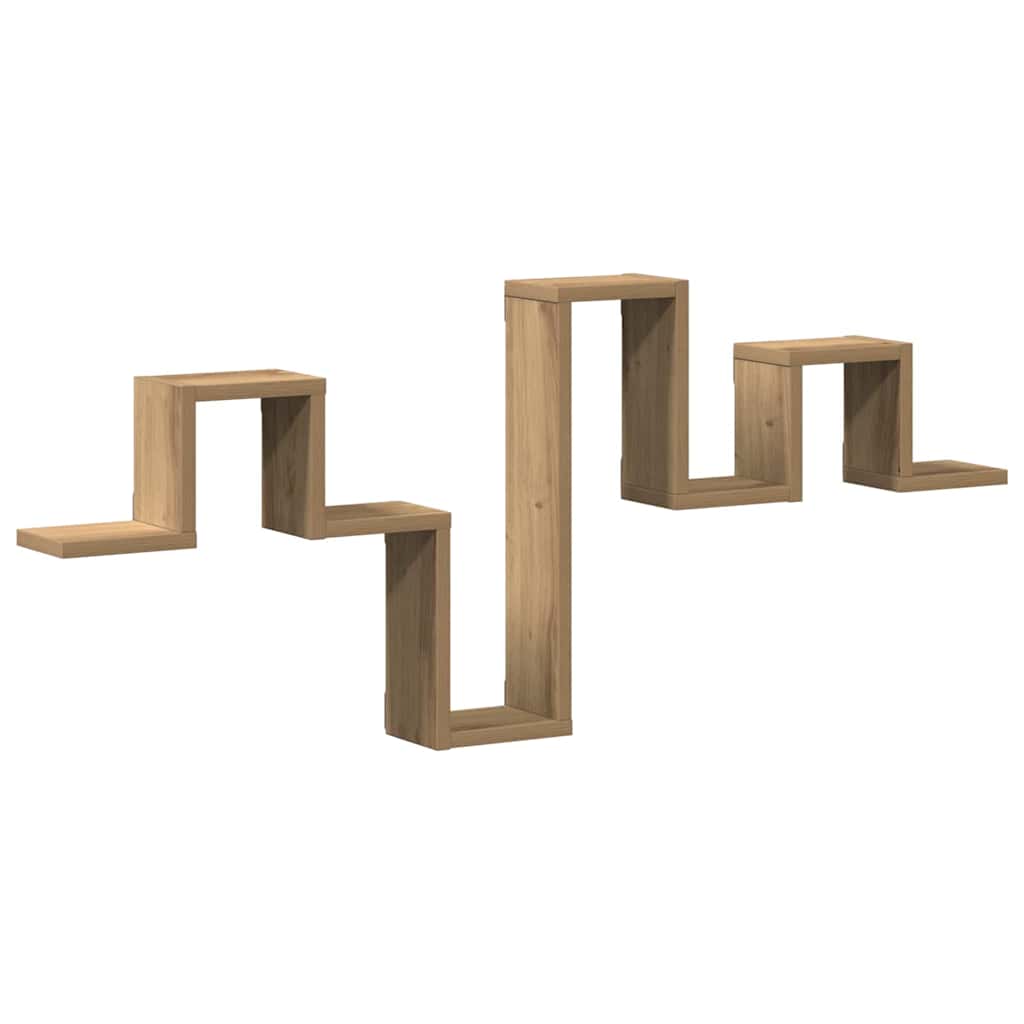 Sieninė lentyna su lentyna artisano ąžuolo 104,5 x 10 x 43 cm