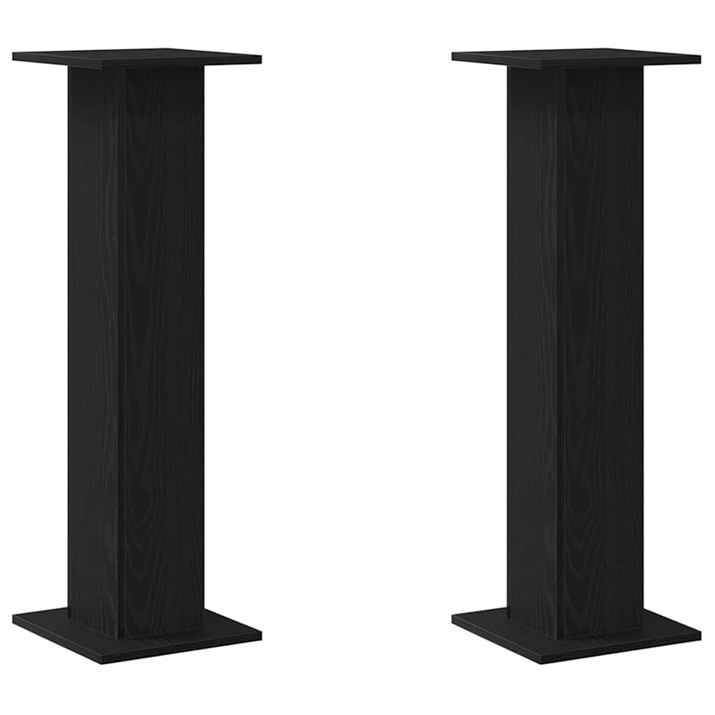 Augalų stovas 2 pcs Juodas ąžuolas 30 x 30 x 95 cm