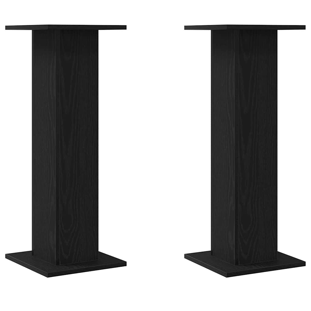 Augalų stovas 2 pcs Juodas ąžuolas 30 x 30 x 80 cm