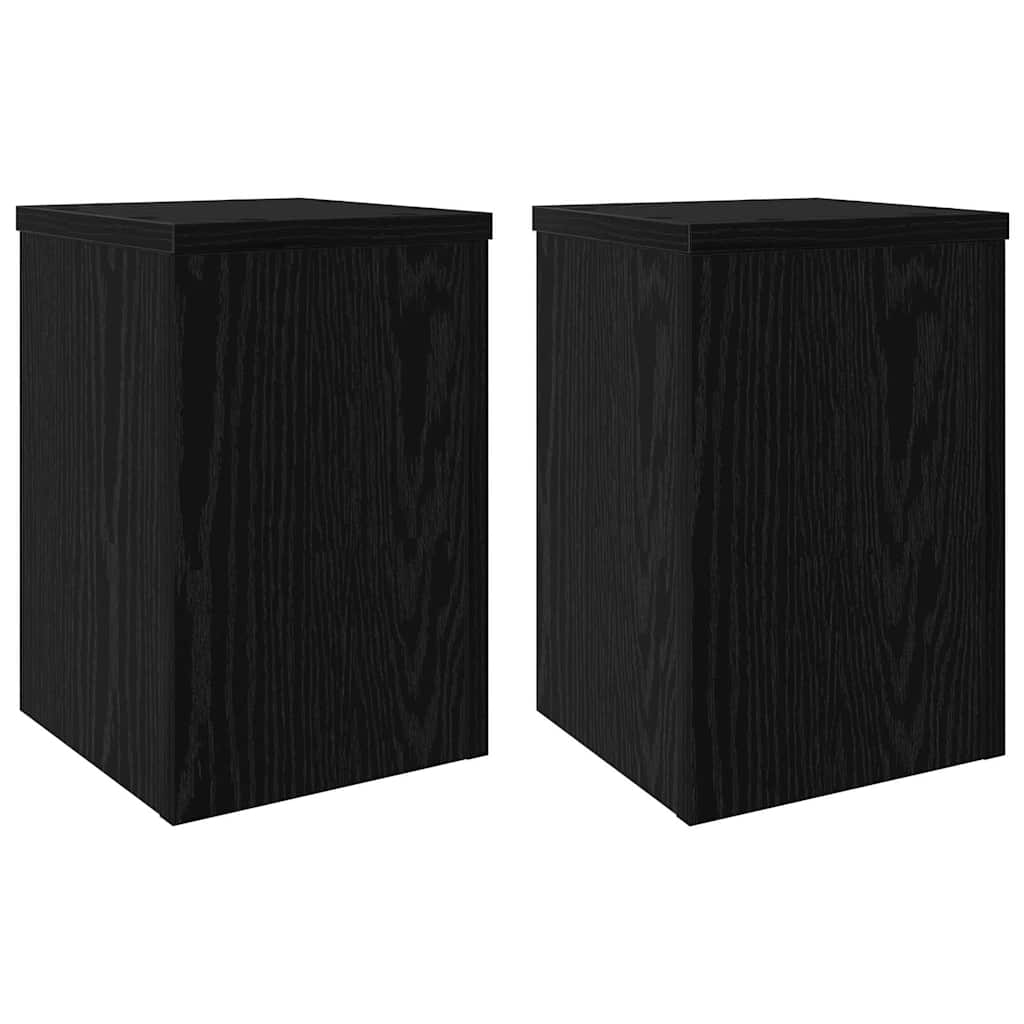 Augalų stovas 2 pcs juoda ąžuolo 20 x 20 x 30 cm