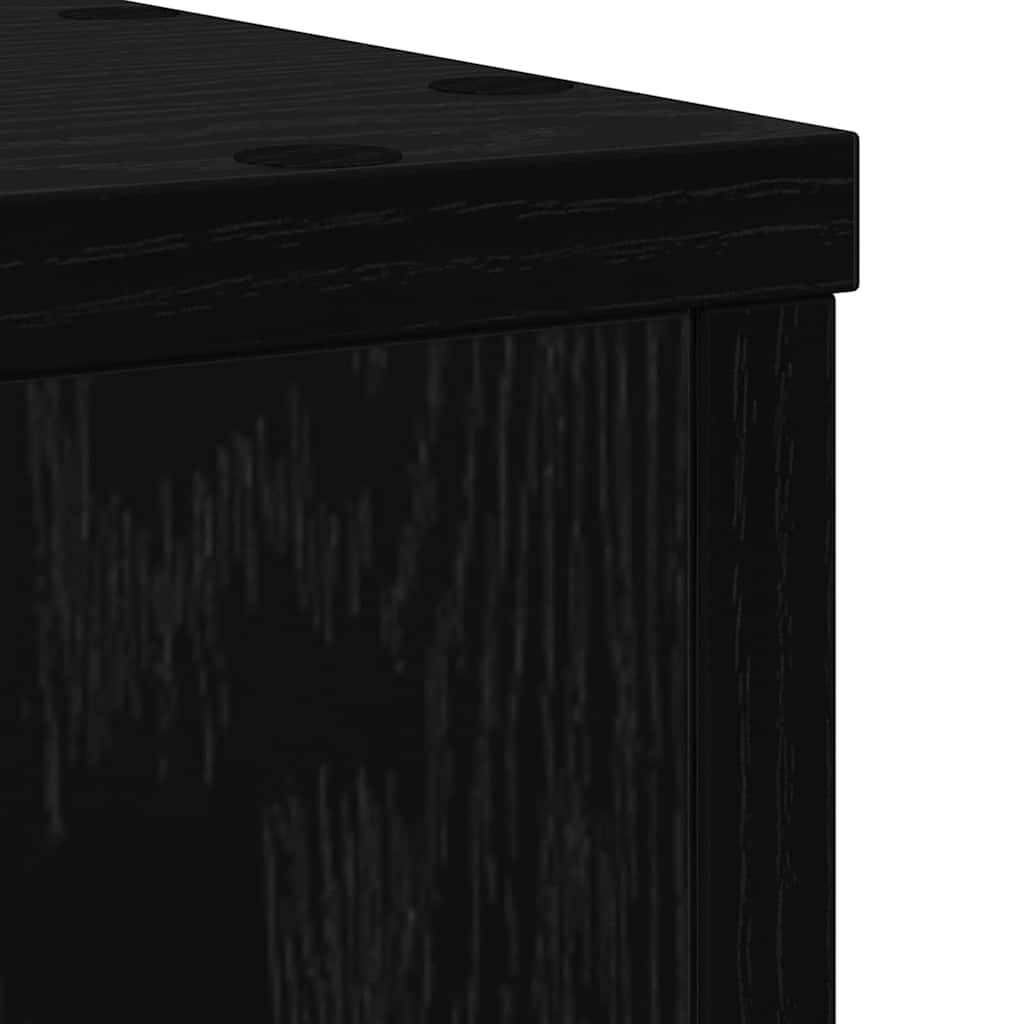 Augalų stovas 2 pcs juoda ąžuolo 25 x 25 x 35 cm