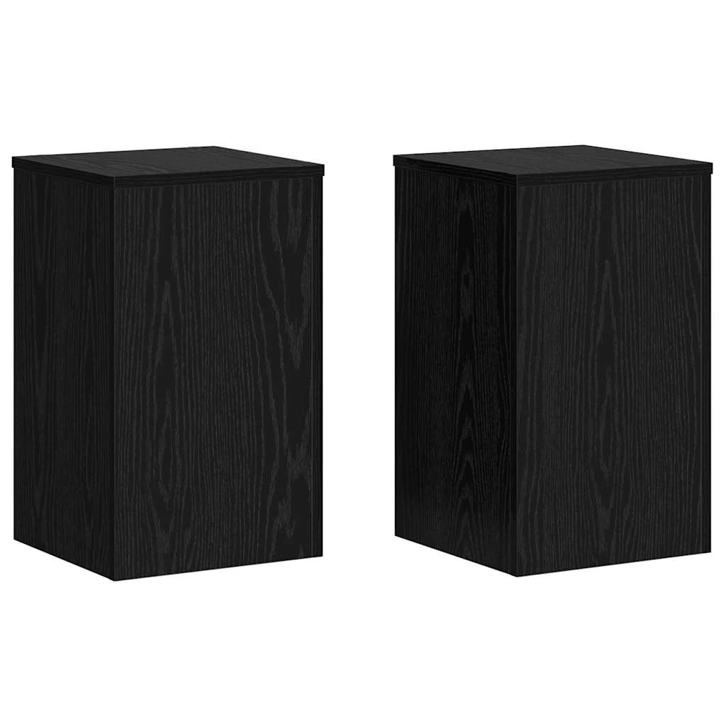 Augalų stovas 2 pcs juoda ąžuolo 30 x 30 x 50 cm