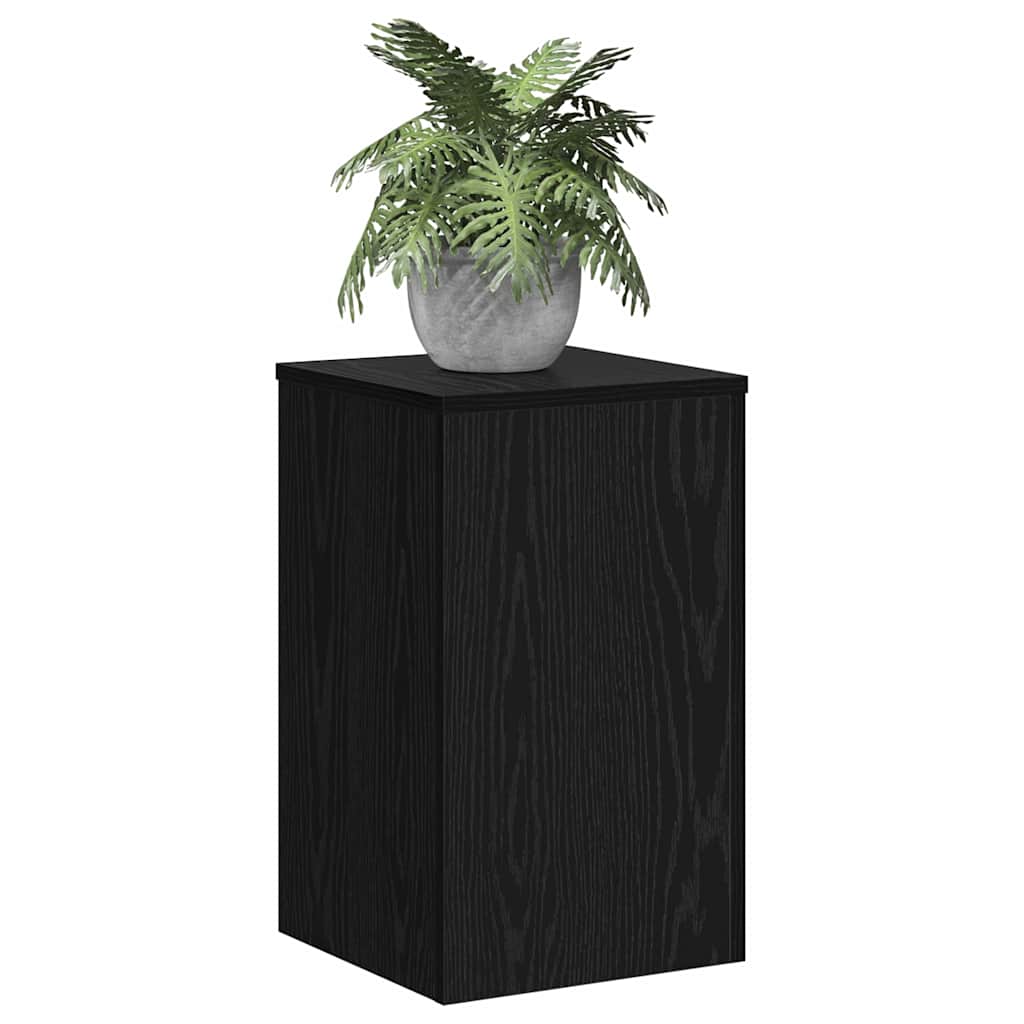 Augalų stovas 2 pcs juoda ąžuolo 30 x 30 x 50 cm