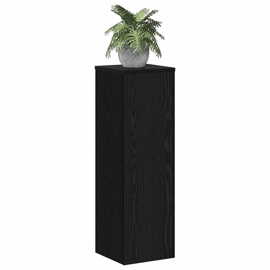 Augalų stovas 2 pcs juoda ąžuolo 25 x 25 x 80 cm
