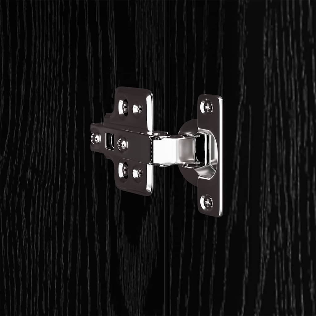 Stendas Juodas ąžuolas 31 x 30 x 90 cm Apdirbta mediena