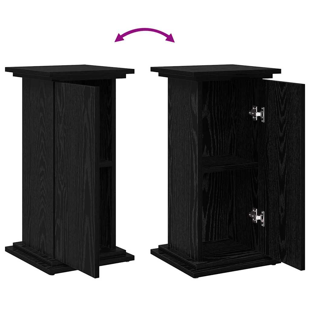 Stendas Juodas ąžuolas 31 x 30 x 60 cm Apdirbta mediena