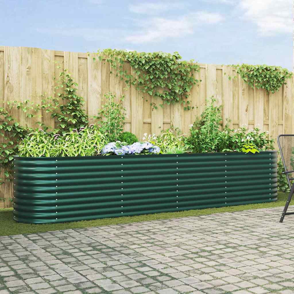 Sodo Auginimo Lovelis Žalias 400x80x81 cm Cinkuotas Plienas