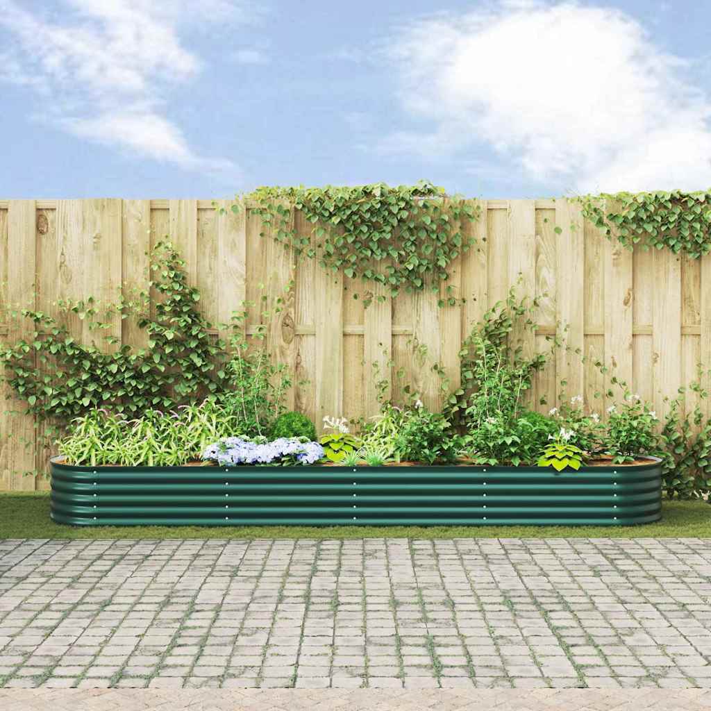 Sodo Pakeltas Lovys Žalias 400x80x44 cm Cinkuotas Plienas