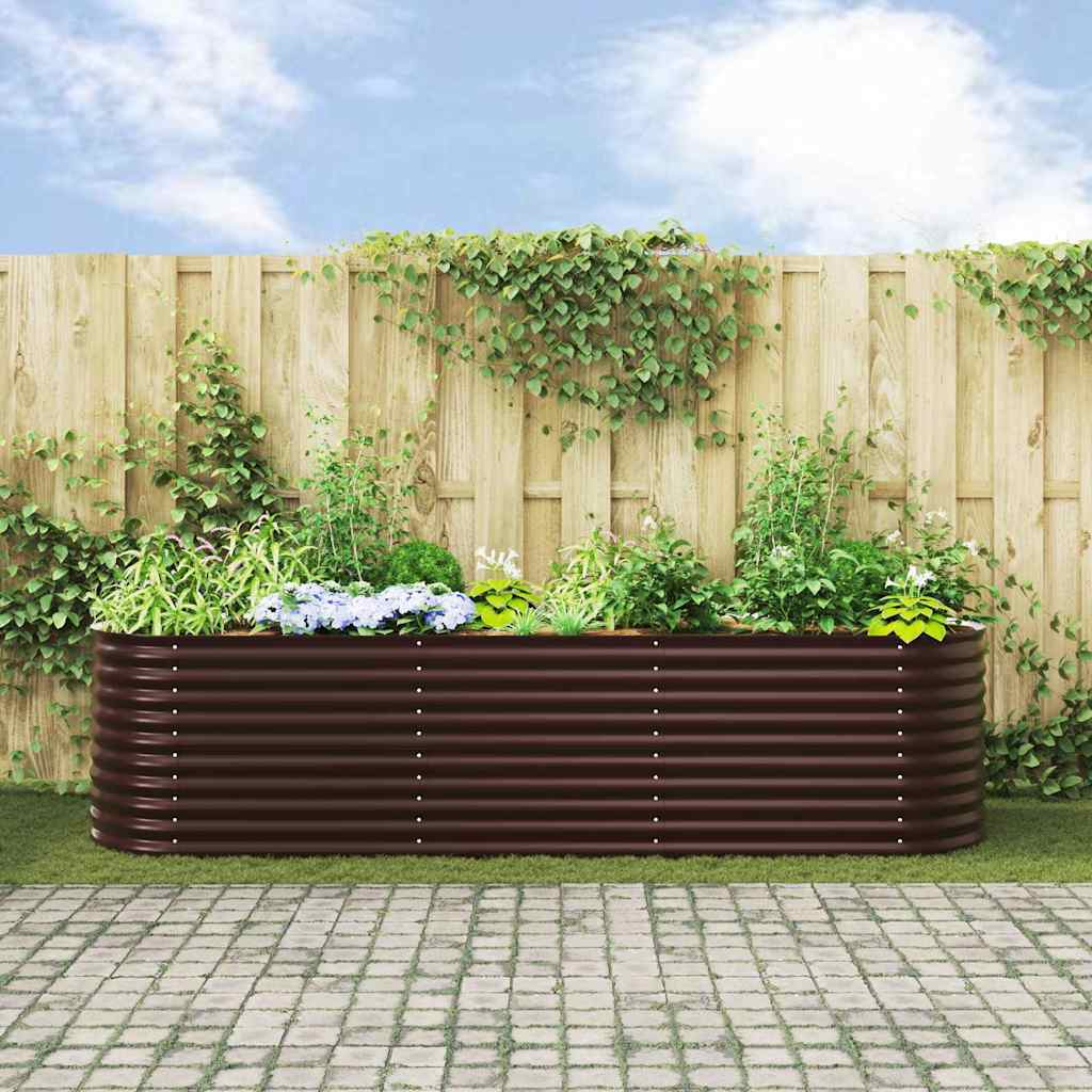 Sodo Aukštas Daržas Rudas 320x80x81 cm Cinkuotas Plienas