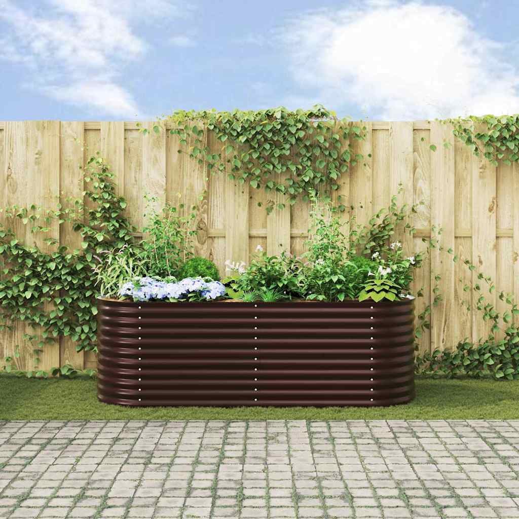 Sodo Pakeltas Daržas Rudas 240x80x81 cm Cinkuotas Plienas