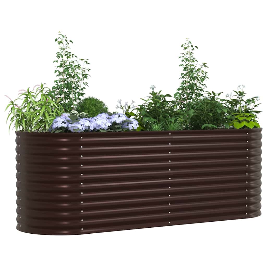 Sodo Pakeltas Daržas Rudas 240x80x81 cm Cinkuotas Plienas