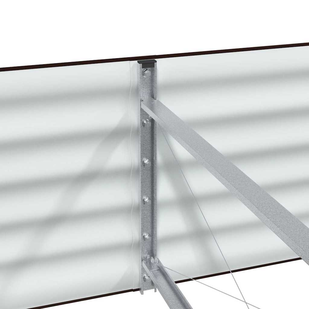 Sodo Pakeltas Lysvės Ruda 400x80x44 cm Cinkuotas Plienas