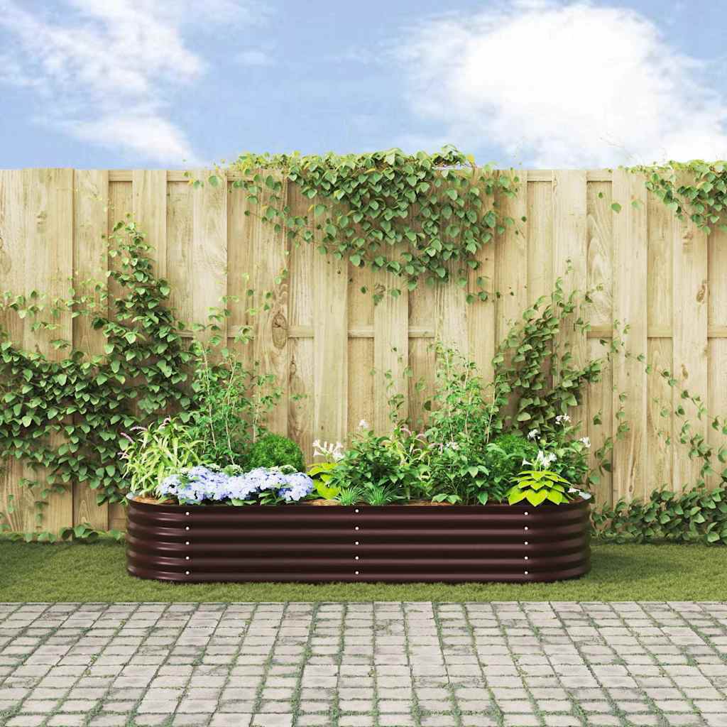 Sodo Pakeltas Lovys Rudas 240x80x44 cm Cinkuotas Plienas