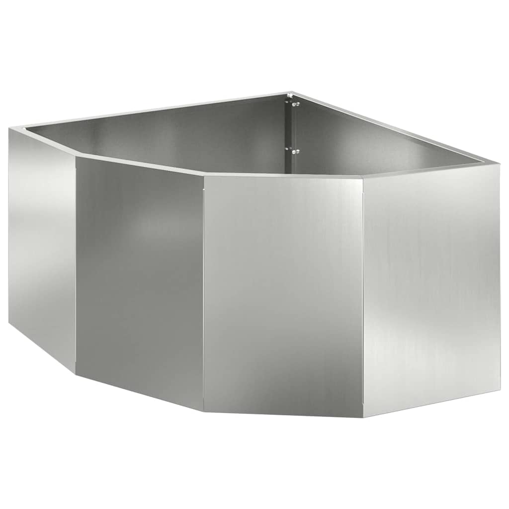 Kampinė Vazonas Sidabro 60 x 60 x 35 cm Galvanizuotas plienas