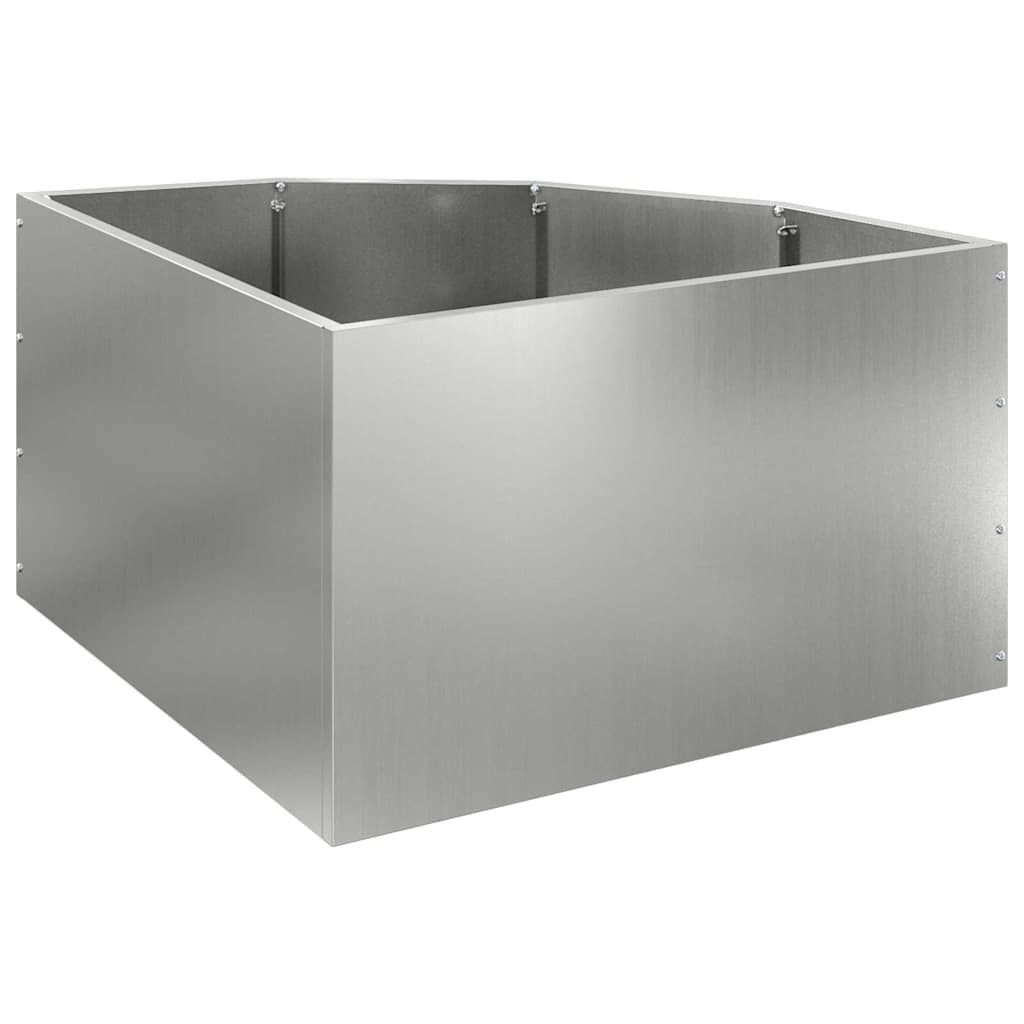 Kampinė Vazonas Sidabro 60 x 60 x 35 cm Galvanizuotas plienas