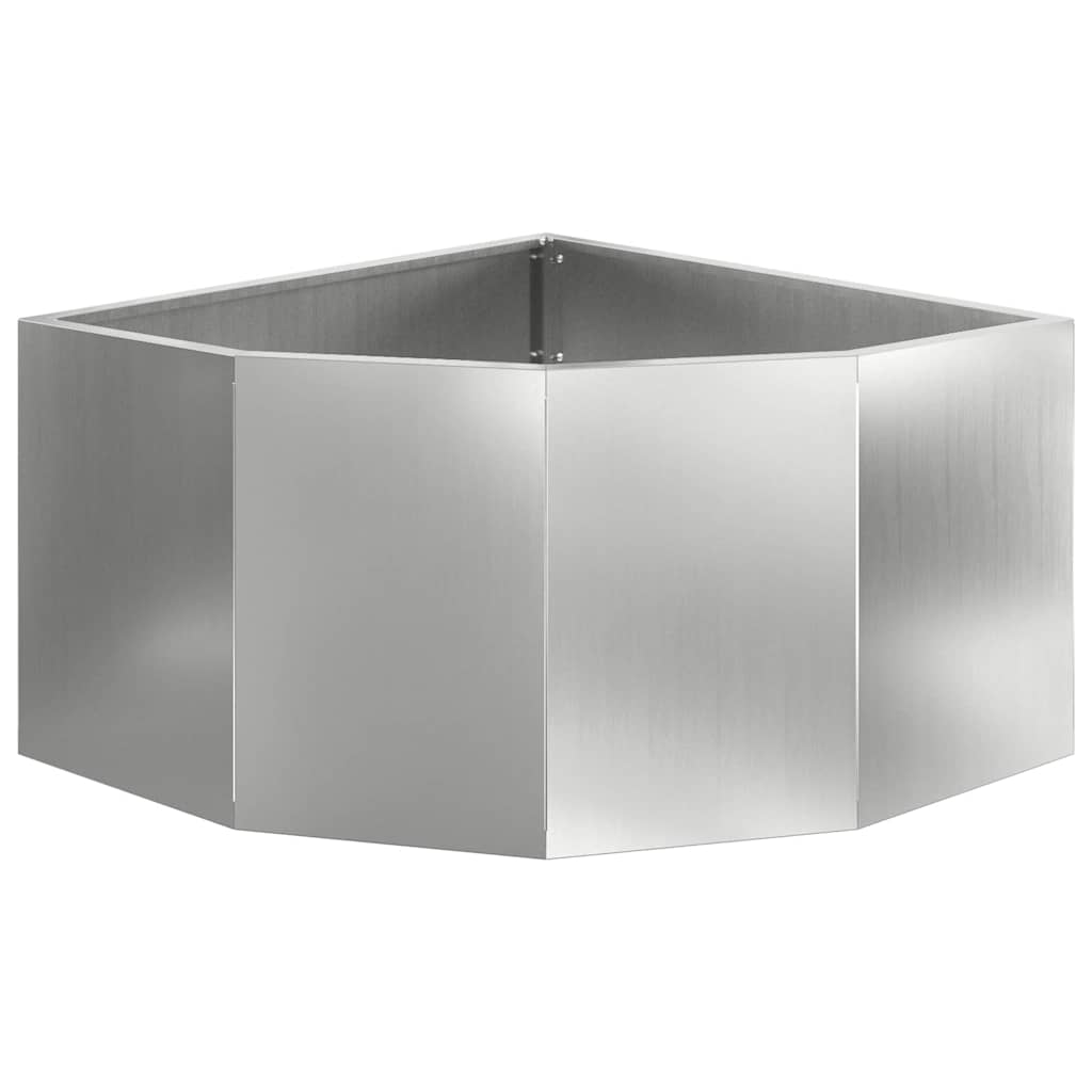 Kampinė Vazonas Sidabro 60 x 60 x 35 cm Galvanizuotas plienas