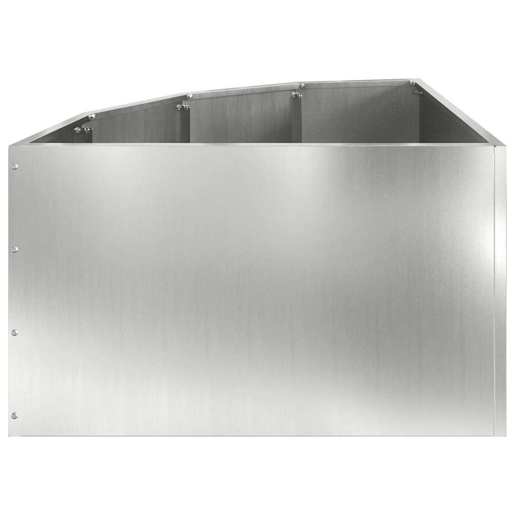 Kampinė Vazonas Sidabro 60 x 60 x 35 cm Galvanizuotas plienas