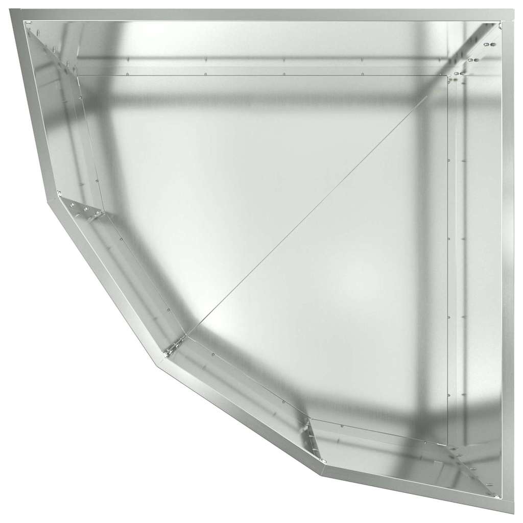 Kampinė Vazonas Sidabro 60 x 60 x 35 cm Galvanizuotas plienas