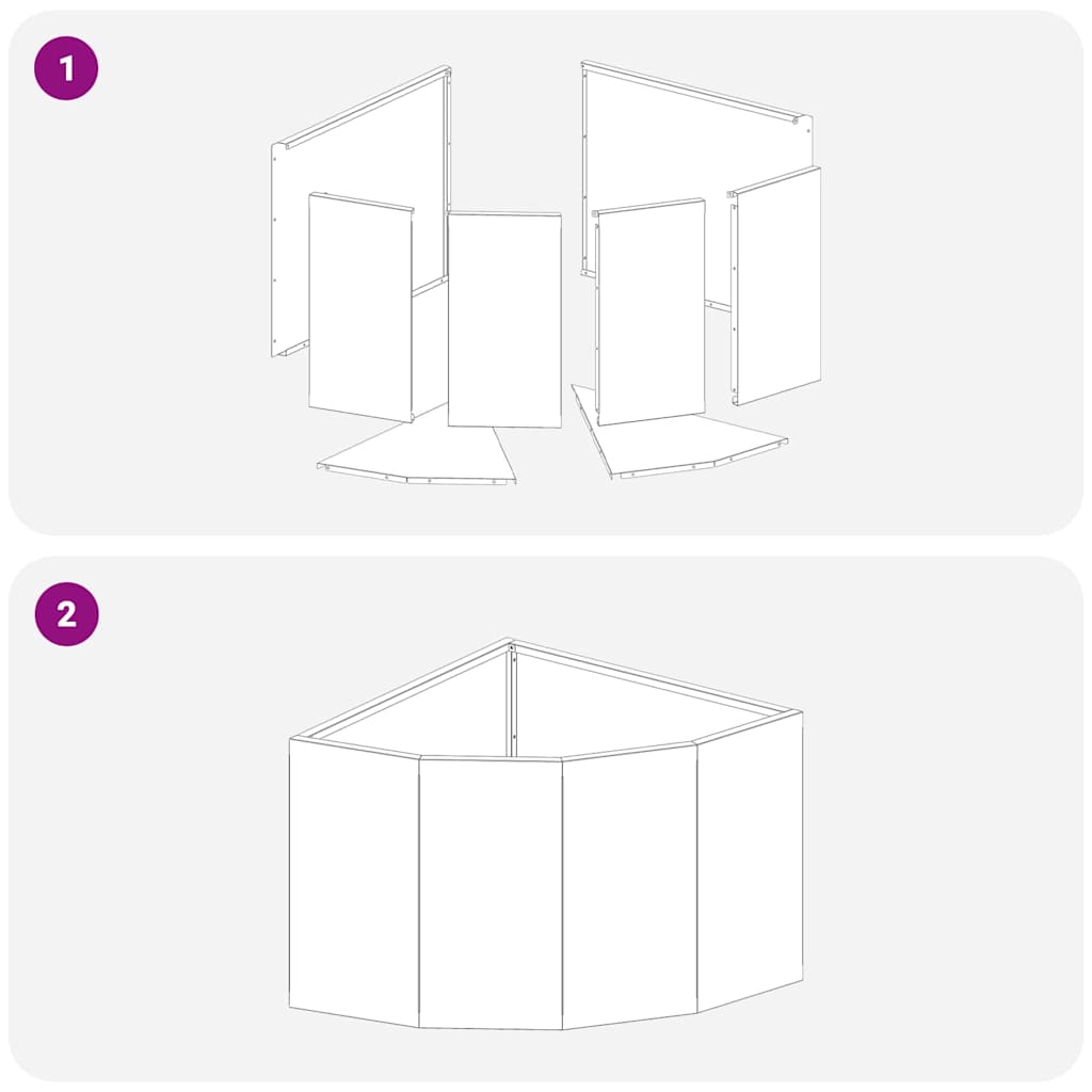 Kampinė Vazonas Antracitas 45 x 45 x 35 cm Plienas