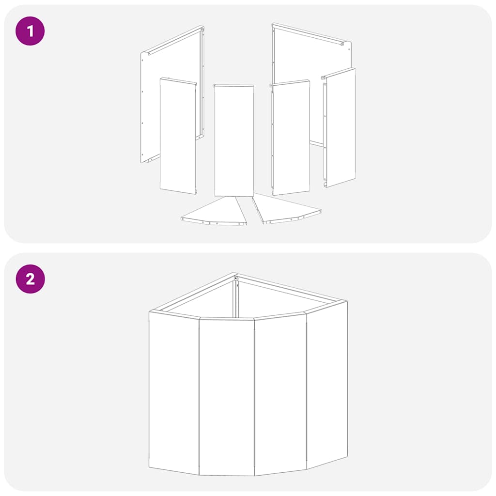 Kampinė Vazonas Sidabro 30 x 30 x 35 cm Nerūdijantis plienas