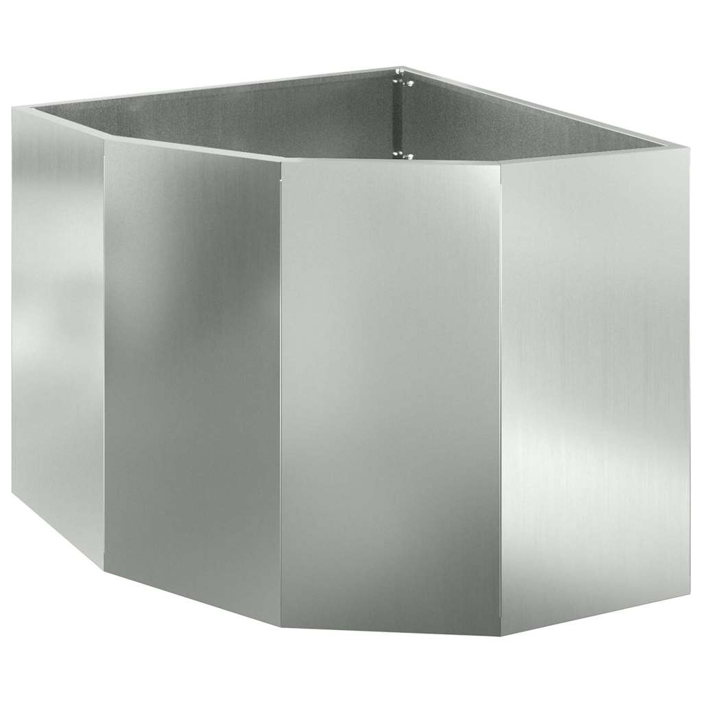 Kampinė Vazonas Sidabro 60 x 60 x 50 cm Galvanizuotas plienas