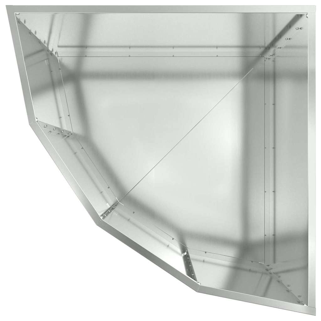Kampinė Vazonas Sidabro 60 x 60 x 50 cm Galvanizuotas plienas