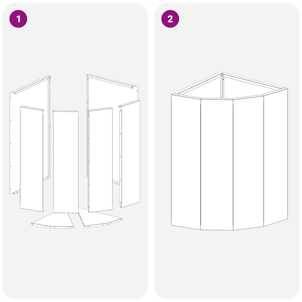 Kampinė Vazonas Alyvuogių žalia 30 x 30 x 50 cm Plienas