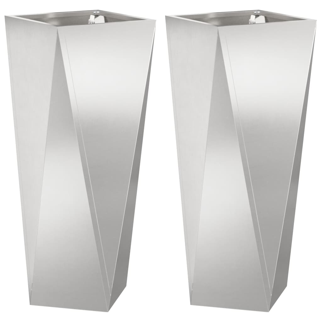 Lovelis 2 pcs Sidabro 30 x 30 x 75 cm Nerūdijantis Plienas
