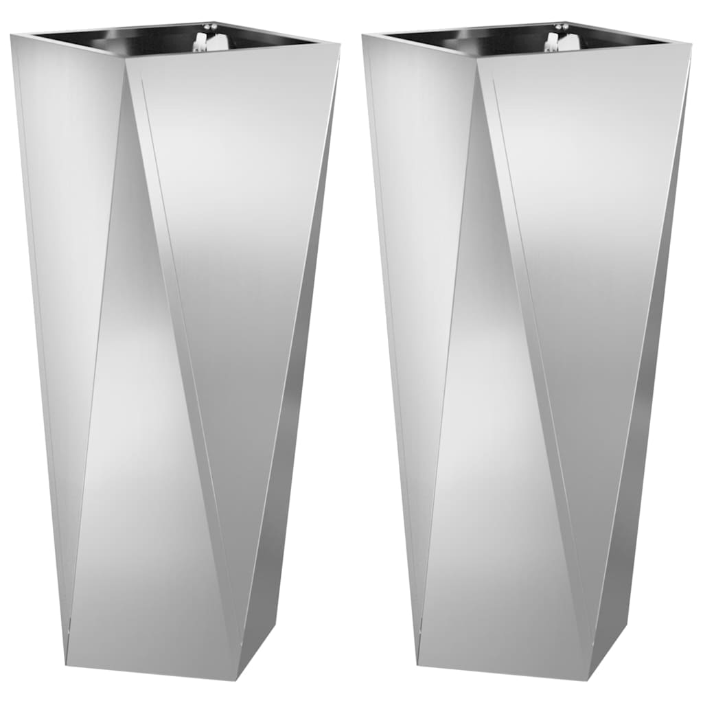 Lovelis 2 pcs Sidabro 30 x 30 x 75 cm Cinkuota plienas