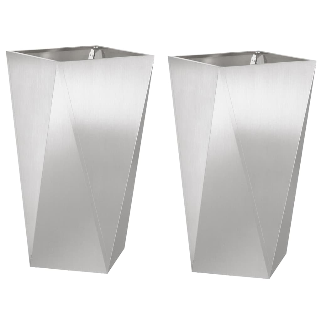 Lovelis 2 pcs Sidabro 40 x 40 x 75 cm Nerūdijantis Plienas