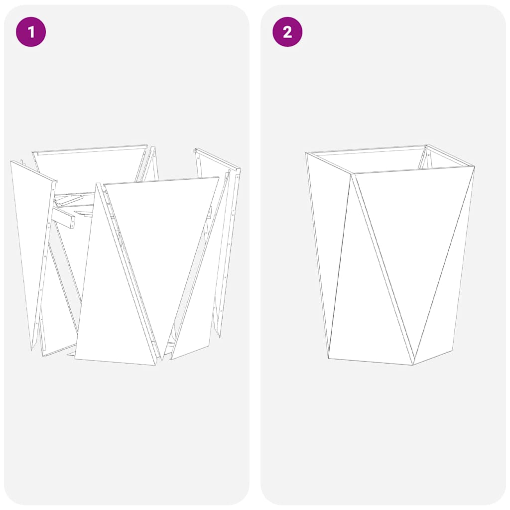 Lovelis 2 pcs Balta 50 x 50 x 75 cm Plienas