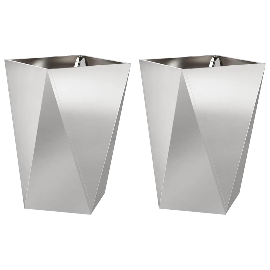Lovelis 2 pcs Sidabro 50 x 50 x 75 cm Nerūdijantis Plienas