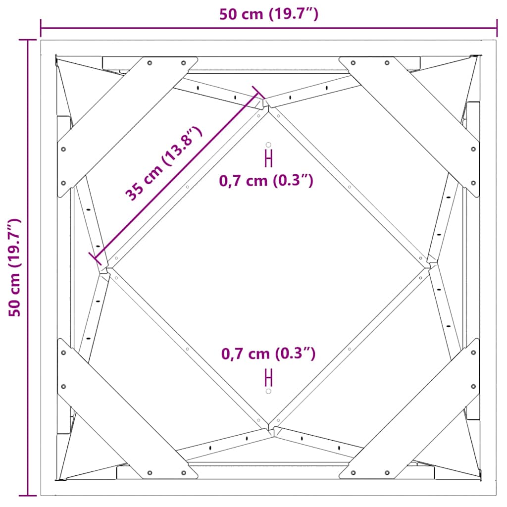 Lovelis Sidabro 50 x 50 x 75 cm Cinkuota plienas