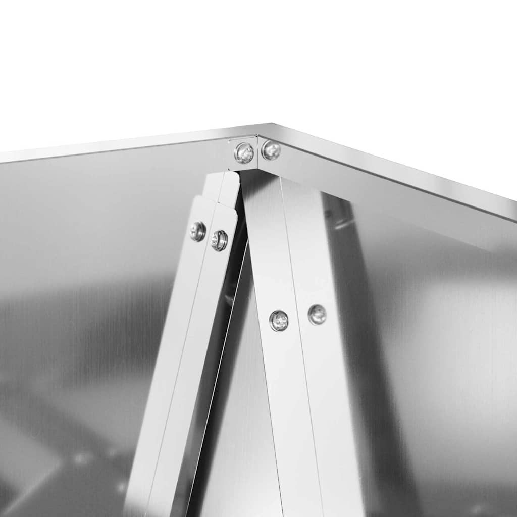 Lovelis 2 pcs Sidabro 50 x 50 x 75 cm Cinkuota plienas