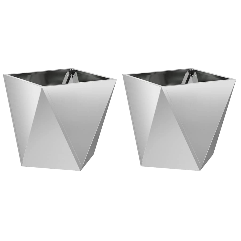 Lovelis 2 pcs Sidabro 50 x 50 x 50 cm Cinkuota plienas