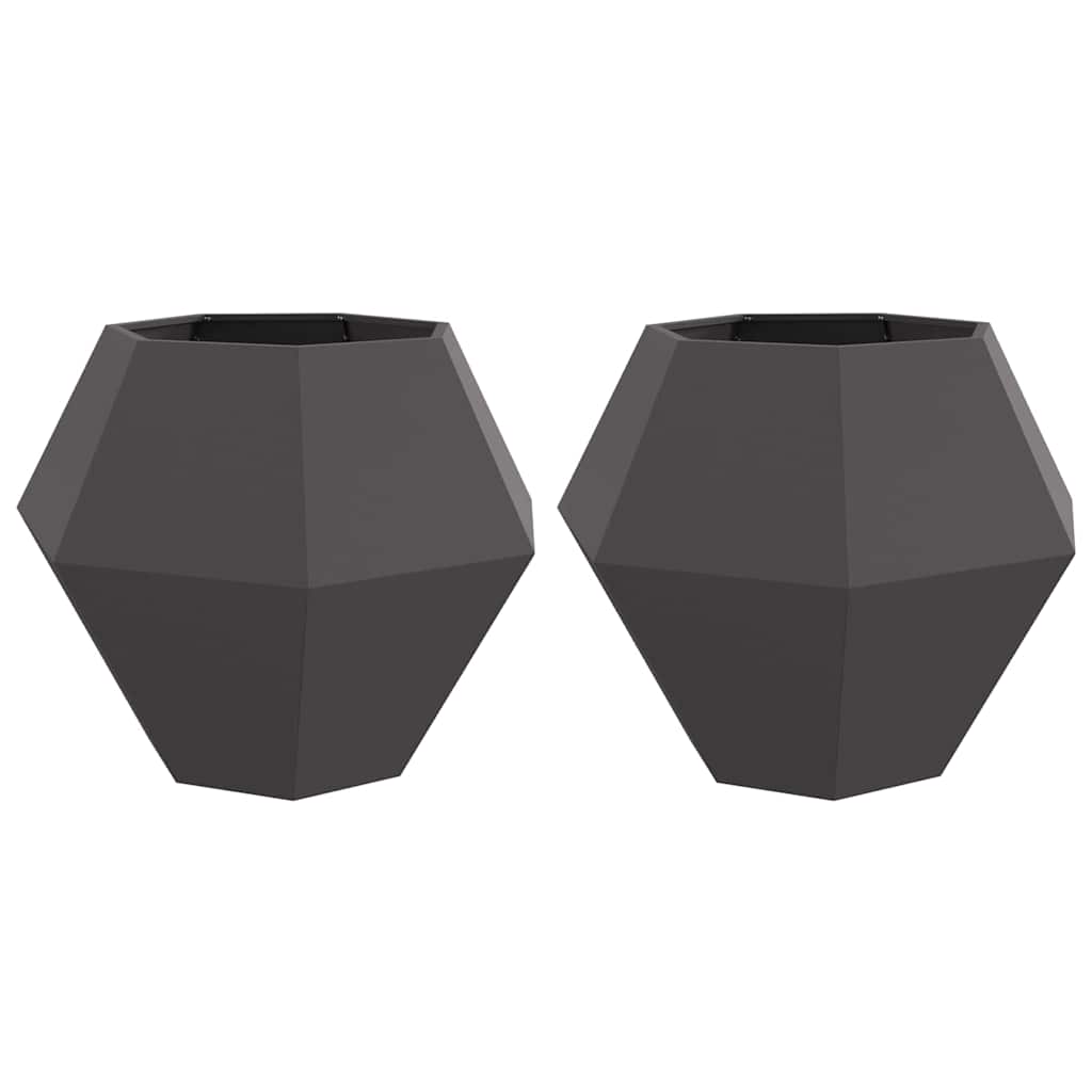 Lovelis 2 pcs Juoda 100 x 100 x 80 cm Plienas
