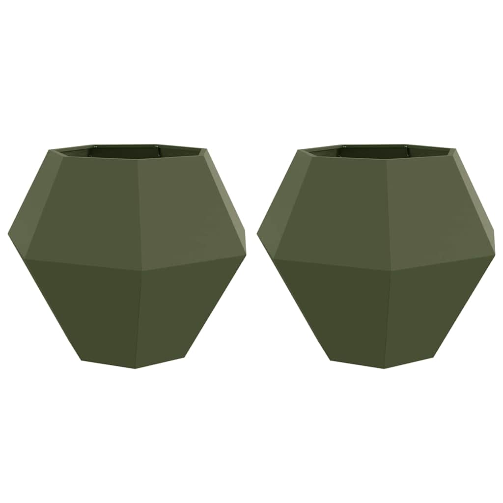 Lovelis 2 pcs Alyvuogių žalia 100 x 100 x 80 cm Plienas
