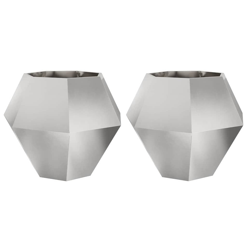 Lovelis 2 pcs Sidabro 100 x 100 x 80 cm Nerūdijantis Plienas